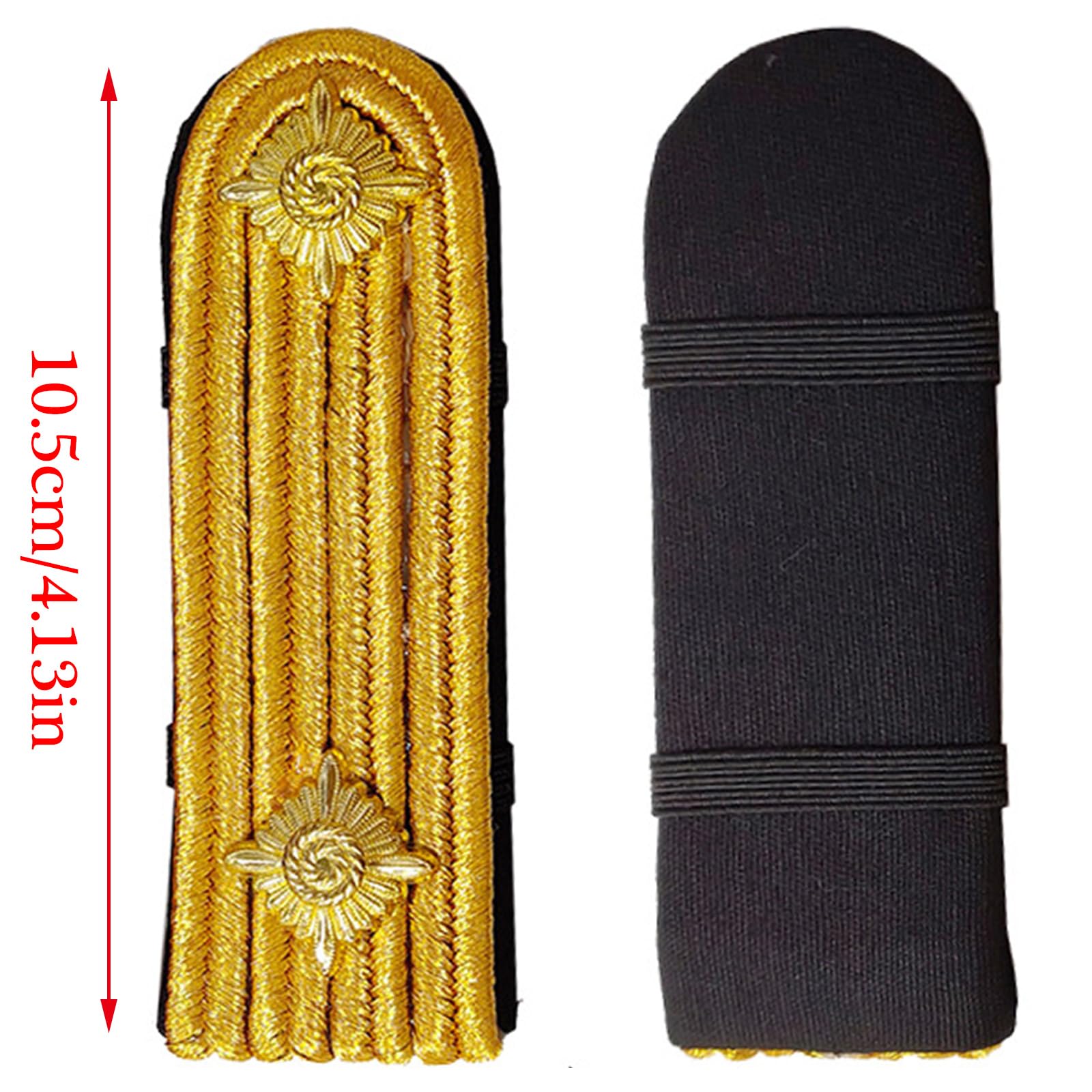 Spalline dorate per uniforme di sicurezza, accessori per capitano professionale della guardia giurata