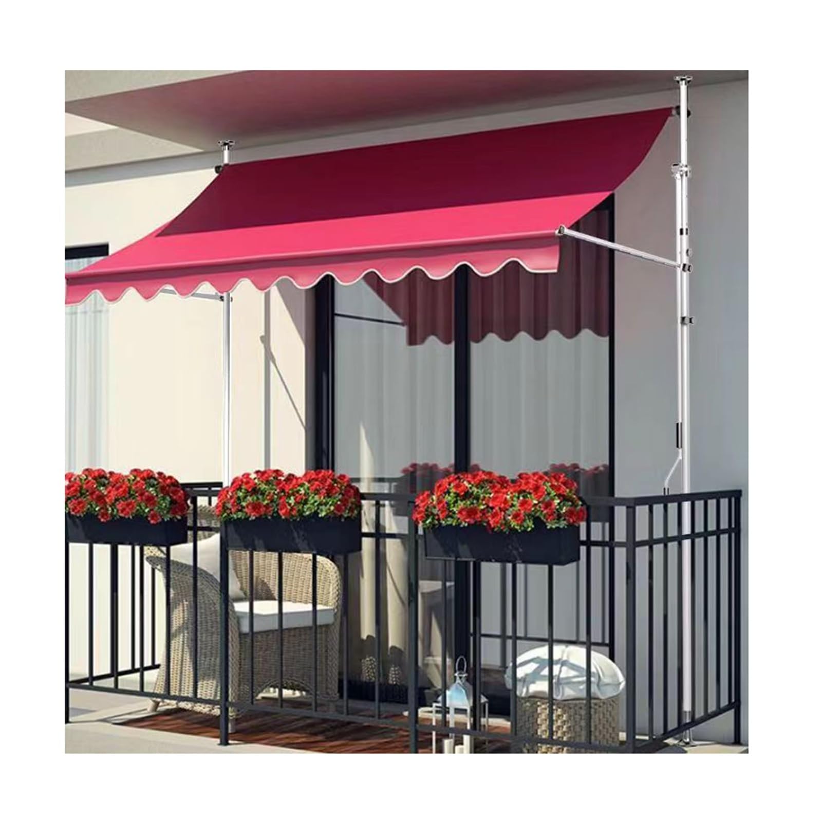 Toldo retráctil para patio que elimina el calor en terrazas de 2,5 metros