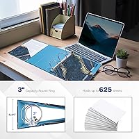 Vista 197 de Ospelelf Mini 3 Ring Binder, 2 Inch, Cute Pink Marble Binder for 5.5" x 8.5" with 5 Tab Dividers, File Folder Labels and Low Profile Clipboards