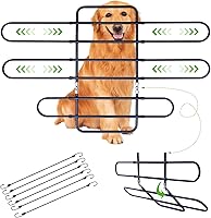 Hilizart Adjustable Metal Dog Car Barrier for SUVs Trucks - Heavy Duty Pet Gate Divider 34-58" Wide Easy Install
