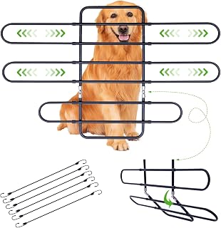 Hilizart Adjustable Metal Dog Car Barrier for SUVs Trucks - Heavy Duty Pet Gate Divider 34-58" Wide Easy Install