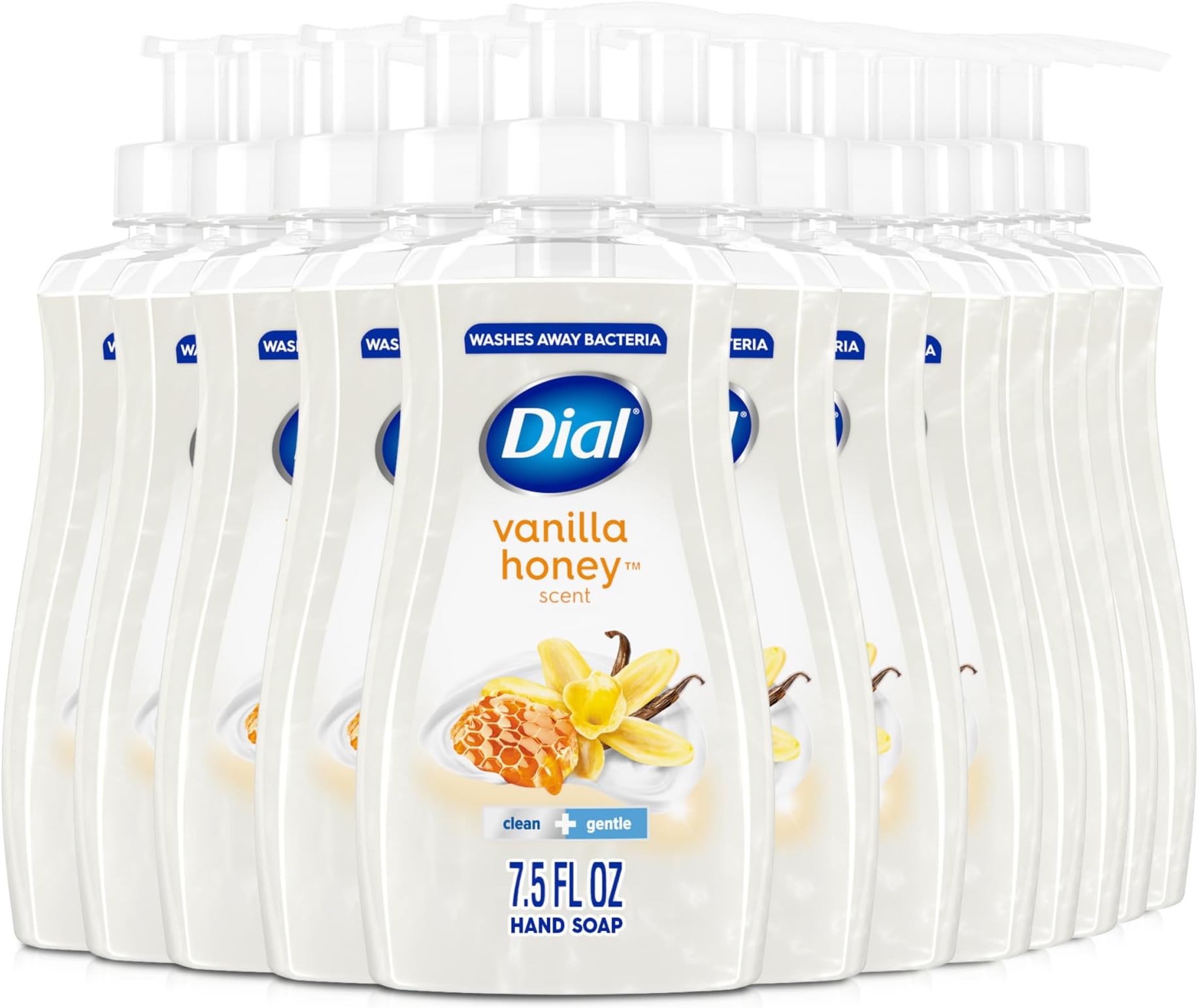 Dial Liquid Hand Soap, Vanilla Honey, 7.5 fl oz, Pack of 12