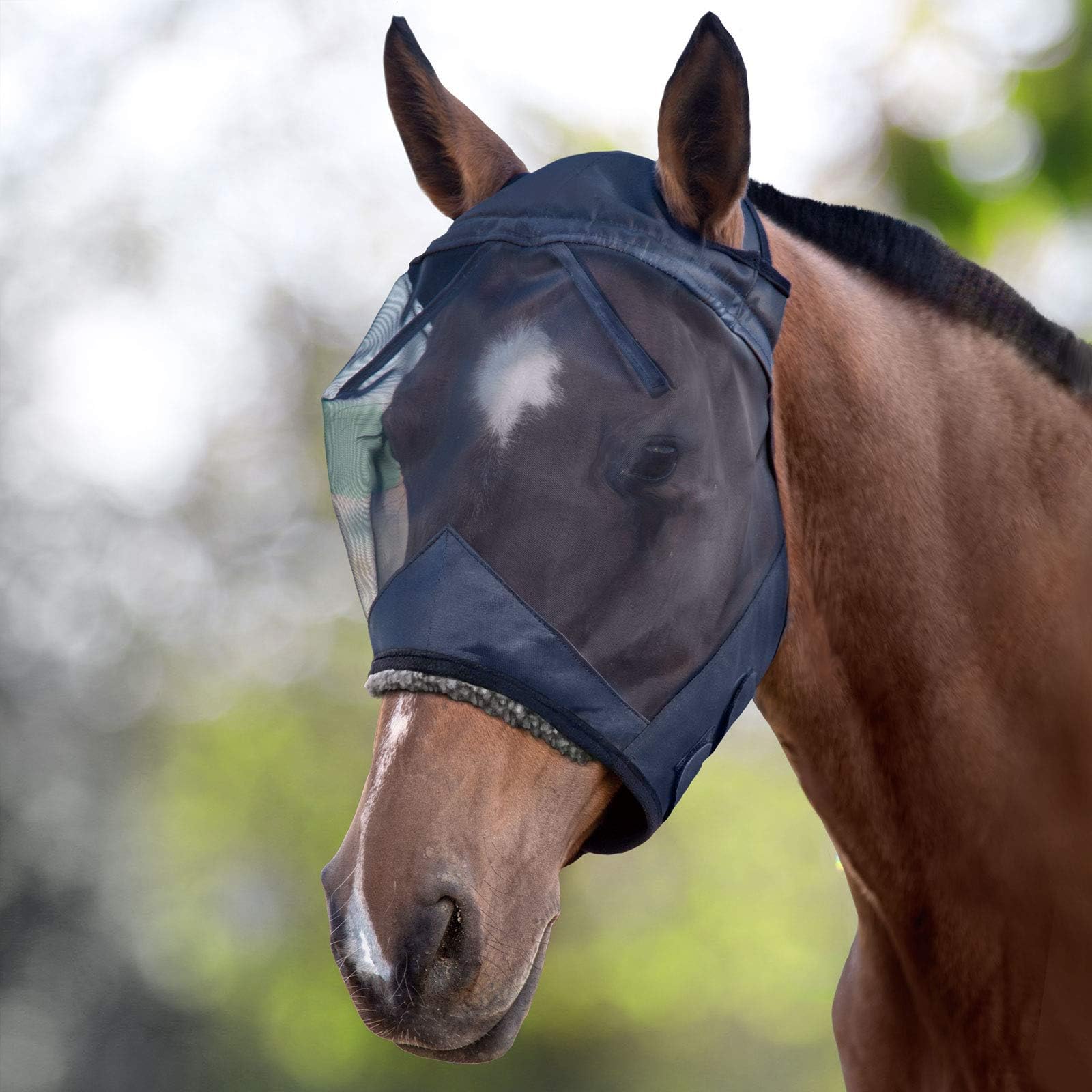 Harrison Howard CareMaster Horse Fly Mask Standard Black Medium Cob — view 2