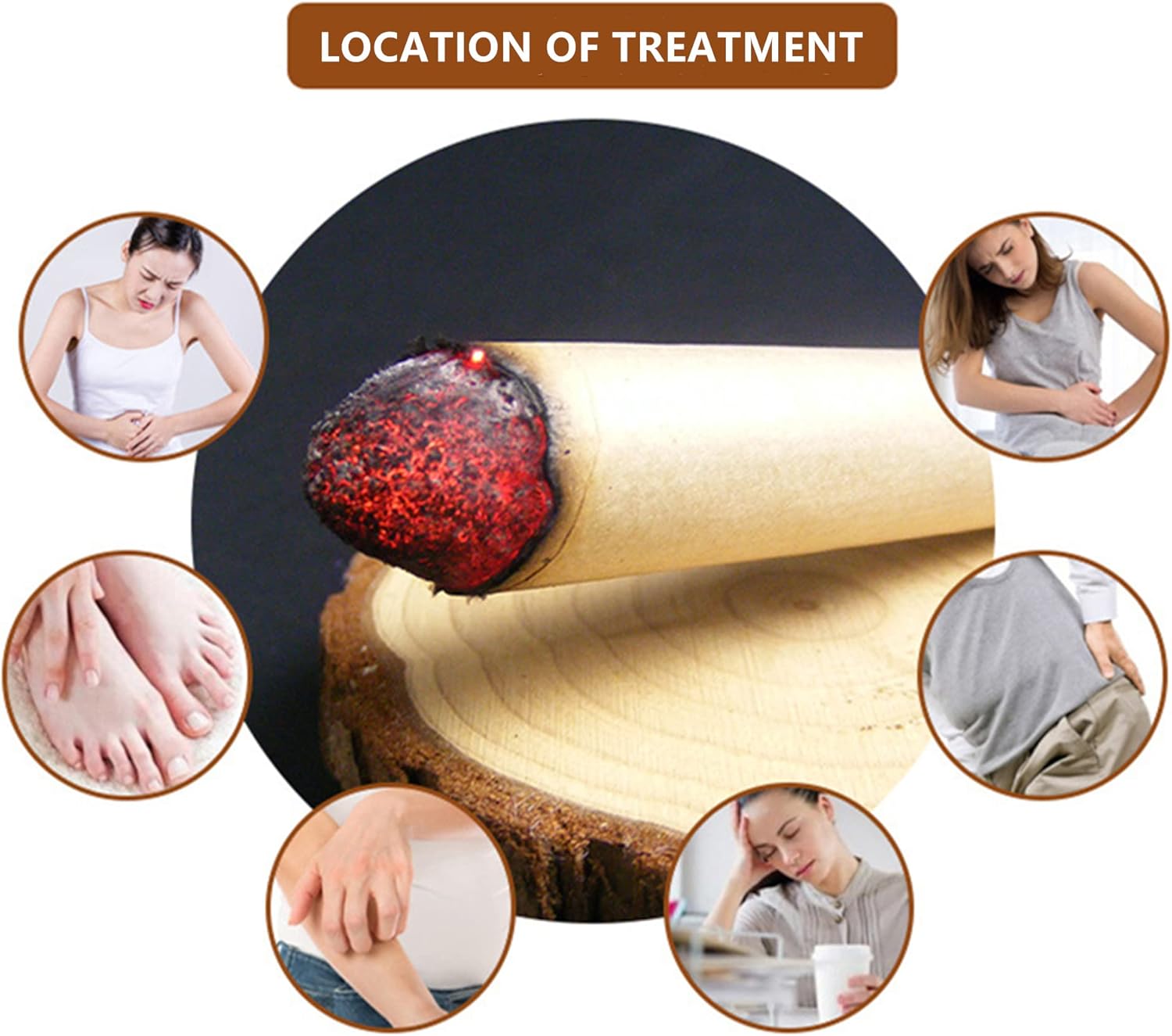 30 Rolls Pure Moxa Rolls for Mild Moxibustion Mugwort Pole Moxa Sticks (30)