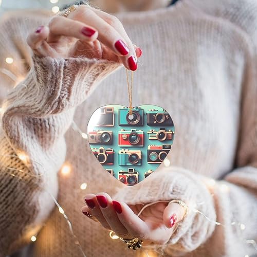 Miniatura 4 de Retro Cool Camera Collection Christmas Wedding Ornament & Keepsake,Custom Mr and Mrs Gift for Bridal Shower Decor