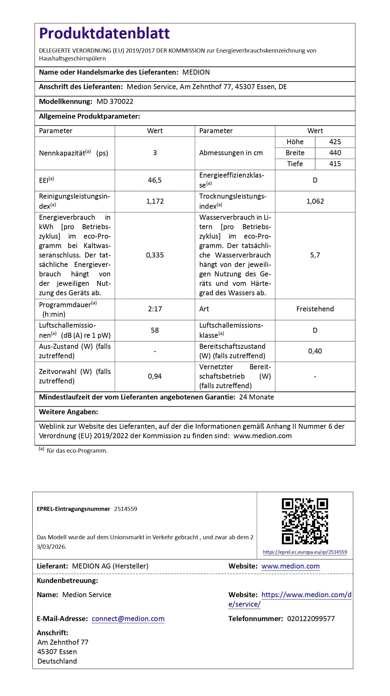 MEDION Mini Geschirrspüler DWT30 3 Maßgedecke 3in1 Tischgeschirrspüler 6 Programme UV-Licht freistehend