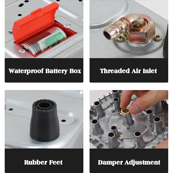 Estufa de Gas 1 Puesto 32cm 5.2KW Empotrable 110V miniatura 4