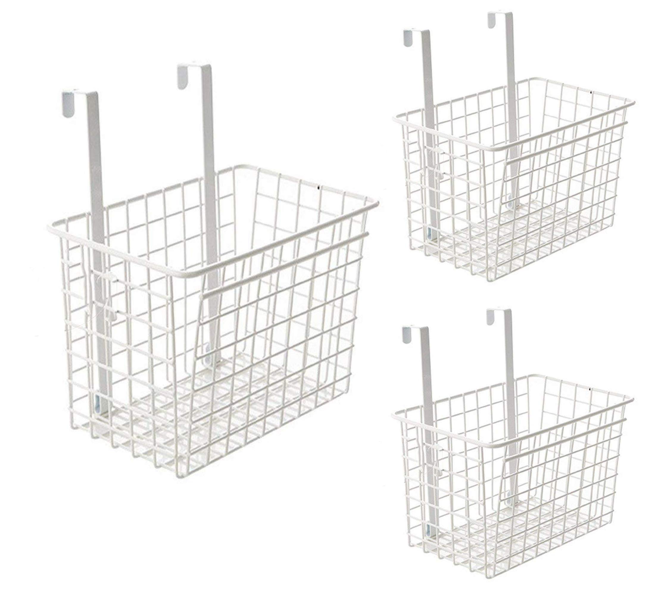 Styleys Multifunctional Storage Rectangle Basket Kitchen Storage Rack Over The Cabinet Door Wire Storage Basket,S11102-Pack Of 3(White)(Iron) (B08B1MKN6N) Amazon Price History, Amazon Price Tracker