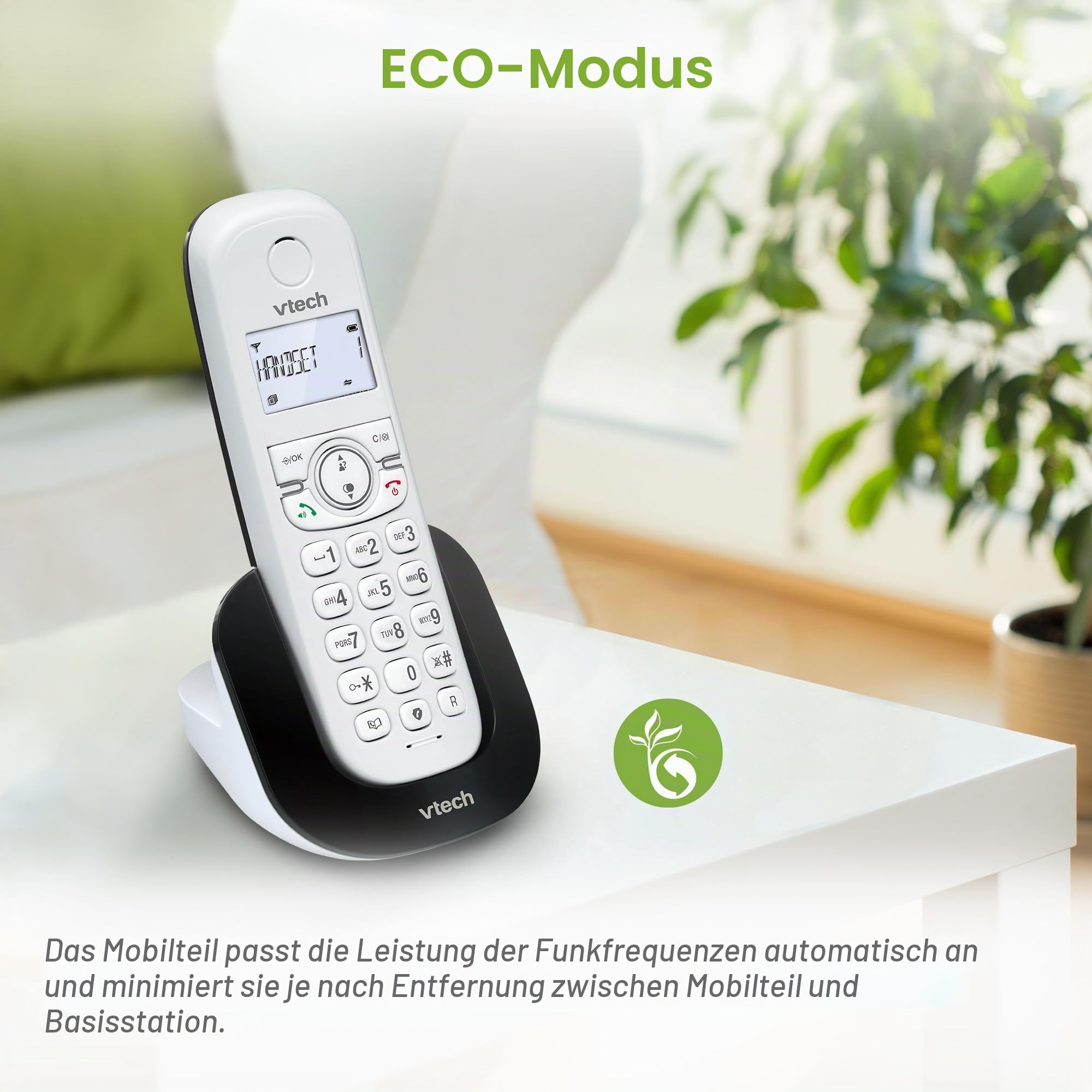 (Französische Fassung) VTech CS1501 Schnurloses DECT-Telefon mit Zwei Mobilteilen, Anrufsperre, Anruferkennung/Anklopfen, Freisprecheinrichtung, beleuchtetem Display und beleuchteter Tastatur