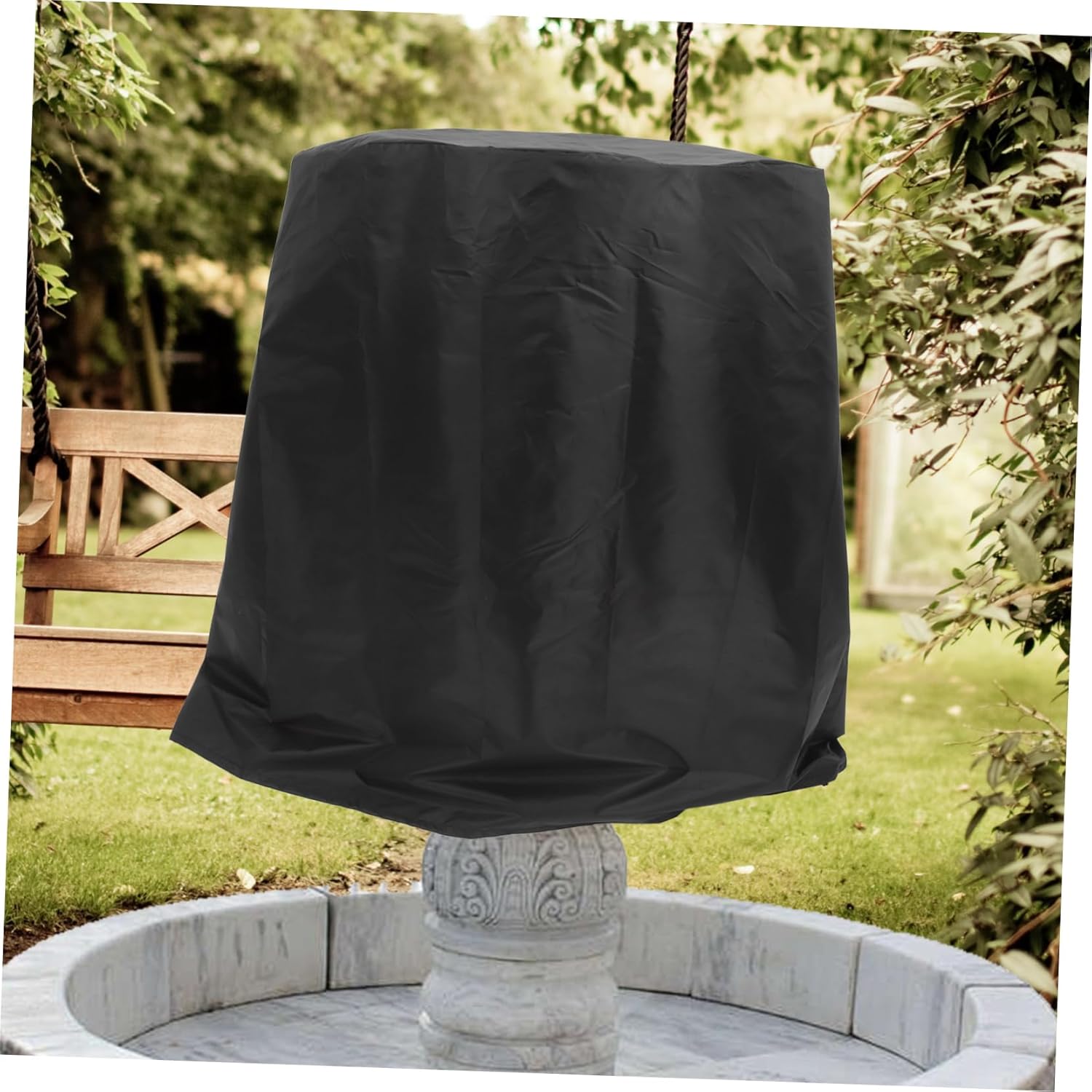 ibasenice Outdoor Fountain Statue Rain Shield Oxford Fabric Bird Bath Protector for Winter