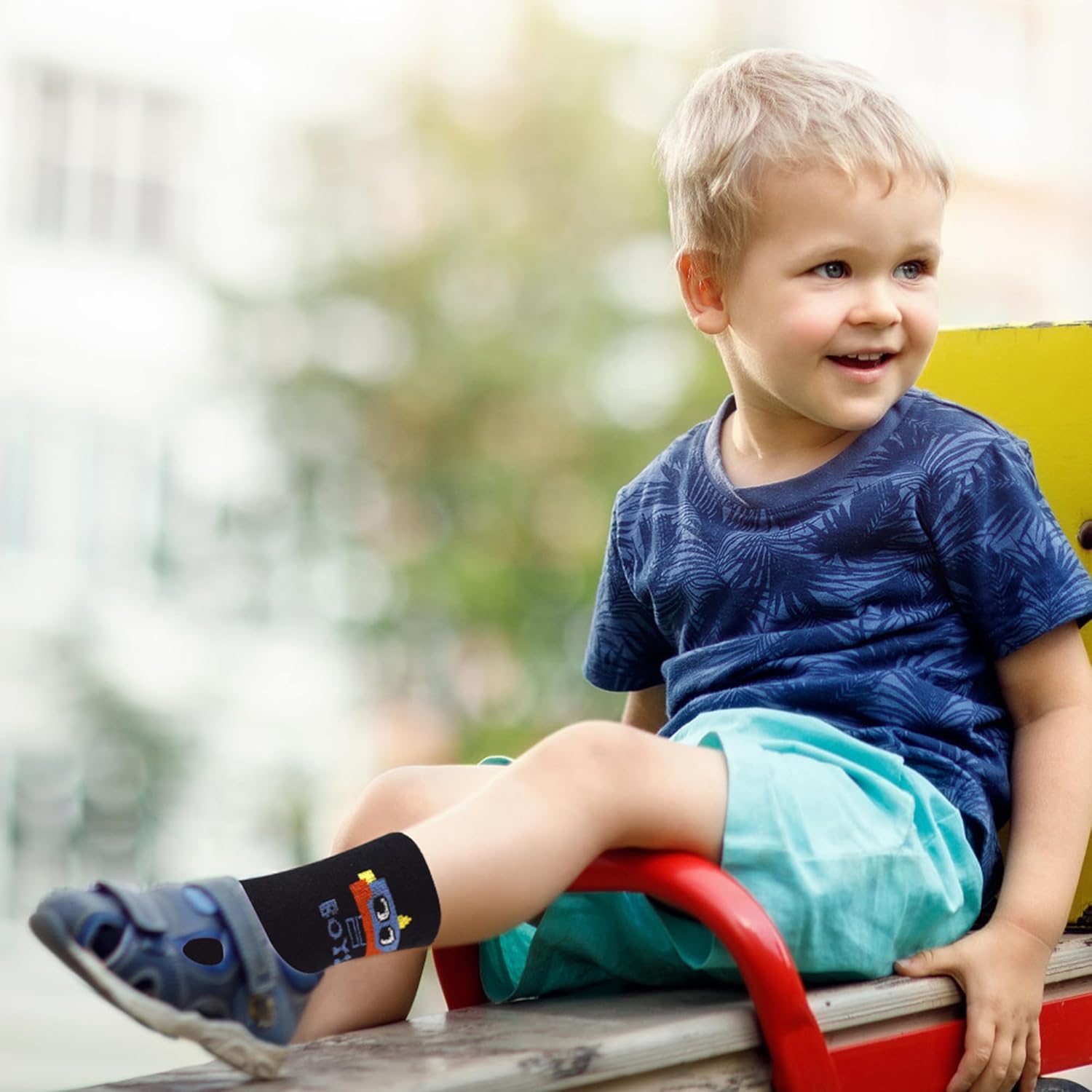 12 Pairs Boys Socks for Kids Crew Socks Cotton Cartoon Novelty Crazy for Toddler 1-7 Years Old - Image 5