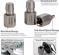 Vista 3 de Juego de 36 piezas extractores de tornillos y pernos, removedor de tuercas de orejetas multi-estriado 2 en 1, kit de herramientas de extracción
