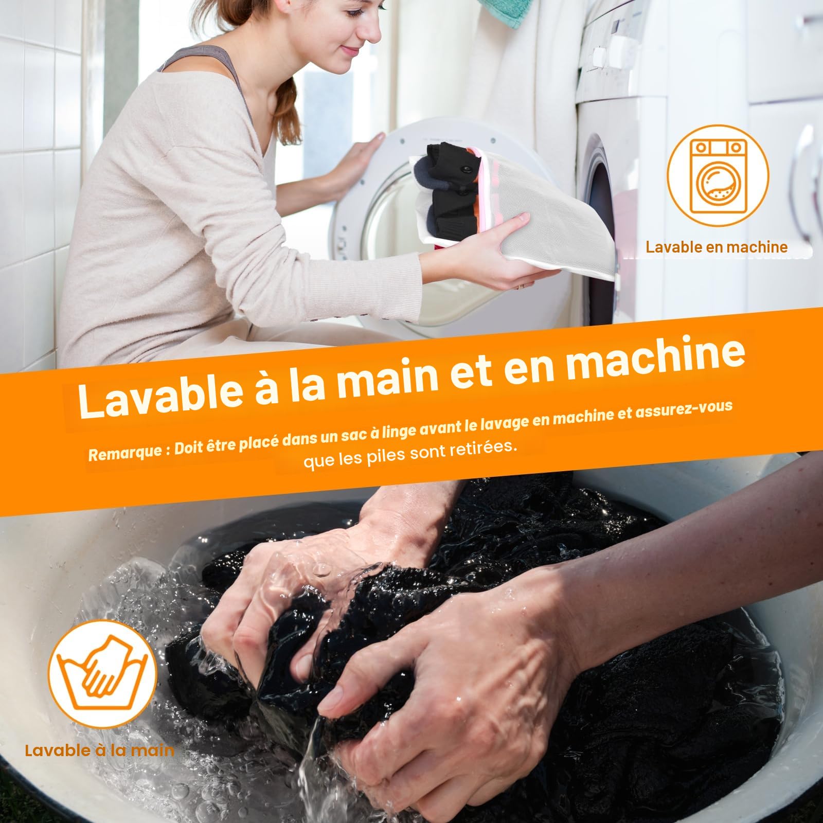 Chaussettes Chauffantes, 4000mAh Chaussette Chauffante Rechargeables avec 4 Températures, Calze Riscaldanti Lavables pour la Chasse d'hiver/Ski/vélo/Camping, Unisexe Chauffe Pied 36-43