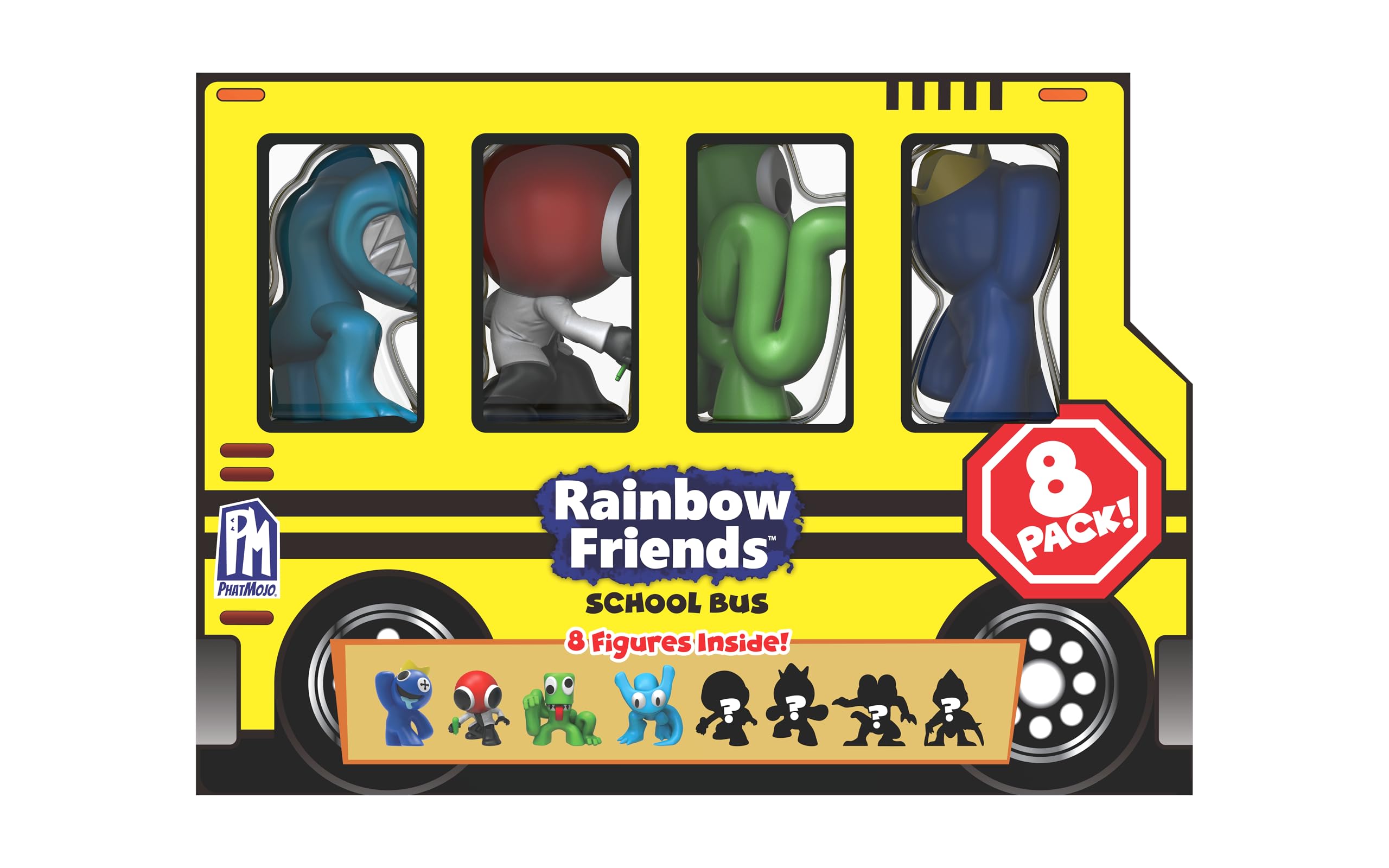 Rainbow Friends - Minifigura 8 Pack - Autobús Escolar