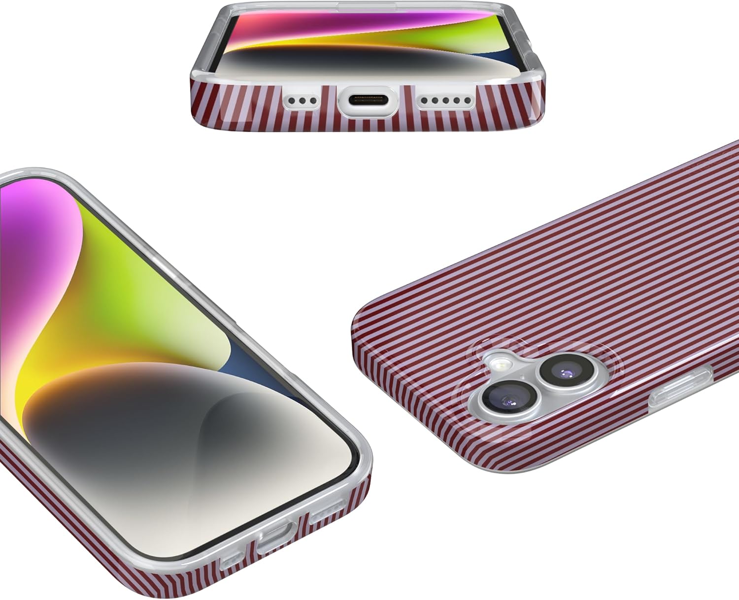 Casely iPhone 17 Case | Stripes and the City | Tiny Pinstripe | Compatible with MagSafe | Classic Ultra Slim Design
