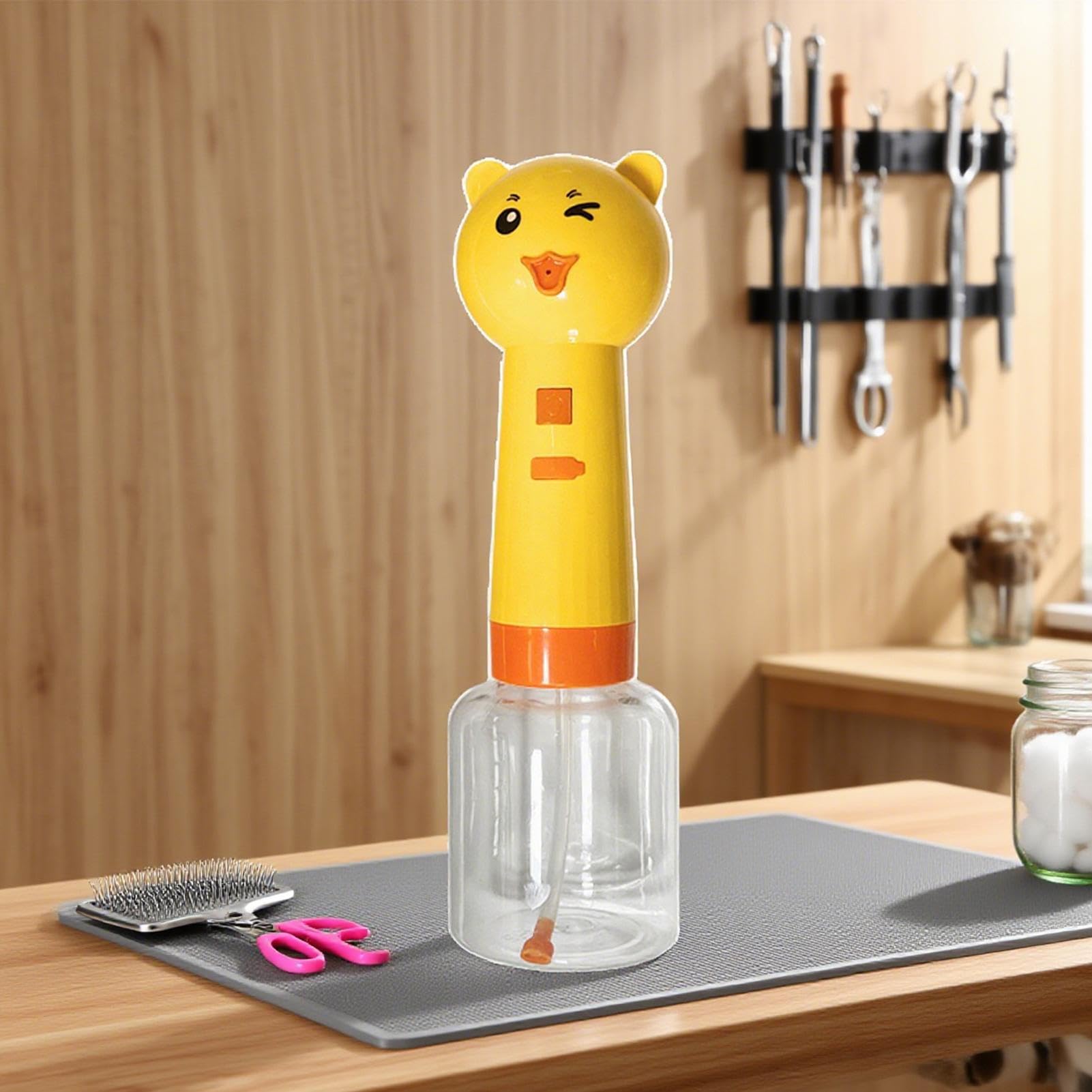 Elektrischer Shampoo -Spender - Hund Shampoo Spender Bärenform 350 ml | Wiederaufladbares Waschmittel -Sprühgerät | Schaumstoffpumpe für Haustierbad, Küche, Waschbecken, Dusche, Hausreinigung