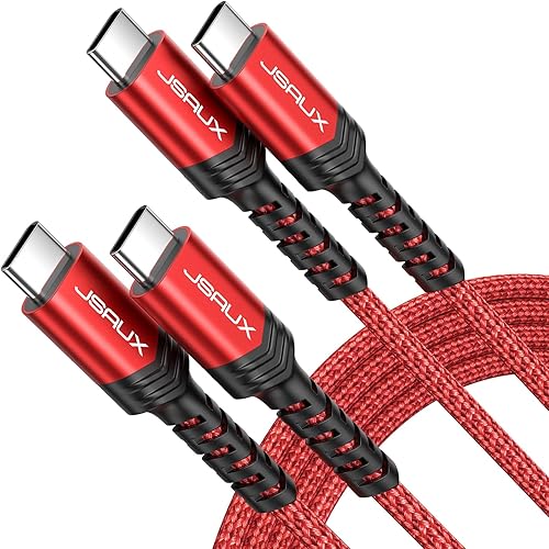 JSAUX Cable USB C a USB C de 100 W para iPhone 17, cable de carga USBC tipo C 5A de carga rápida compatible con iPhone 17 Air 16 15 Pro Max Samsung
