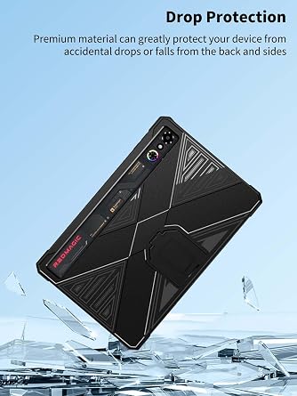 حافظة REDMAGIC Astra Gaming Tablet مقاس 9.0 بوصة، حافظة واقية للكمبيوتر اللوحي NOUKAJU، مقاومة للسقوط، مقاومة للخدش، حامل قابل للطي، غطاء واقي لجهاز REDMAGIC Tablet 3 Pro باللون الأسود