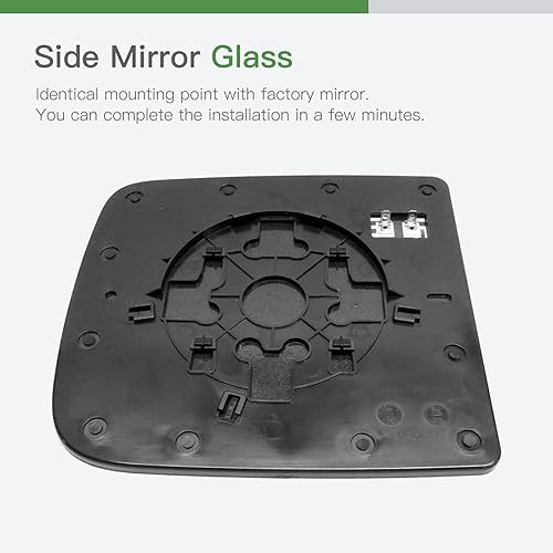 Miniatura 5 de SCITOO Espejo retrovisor lateral de cristal para el lado izquierdo del conductor de cristal apto para 2010-2019 para Dodge RAM 1500 Wcalefaccionado