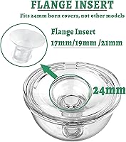 Vista 8 de 4 piezas de inserción de brida de 0.748 in, compatible con Medela/TSRETE/momcozy, inserto de silicona sin BPA para protector de extractor de leche