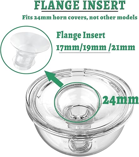 Miniatura 8 de 4 piezas de inserción de brida de 0.748 in, compatible con Medela/TSRETE/momcozy, inserto de silicona sin BPA para protector de extractor de leche