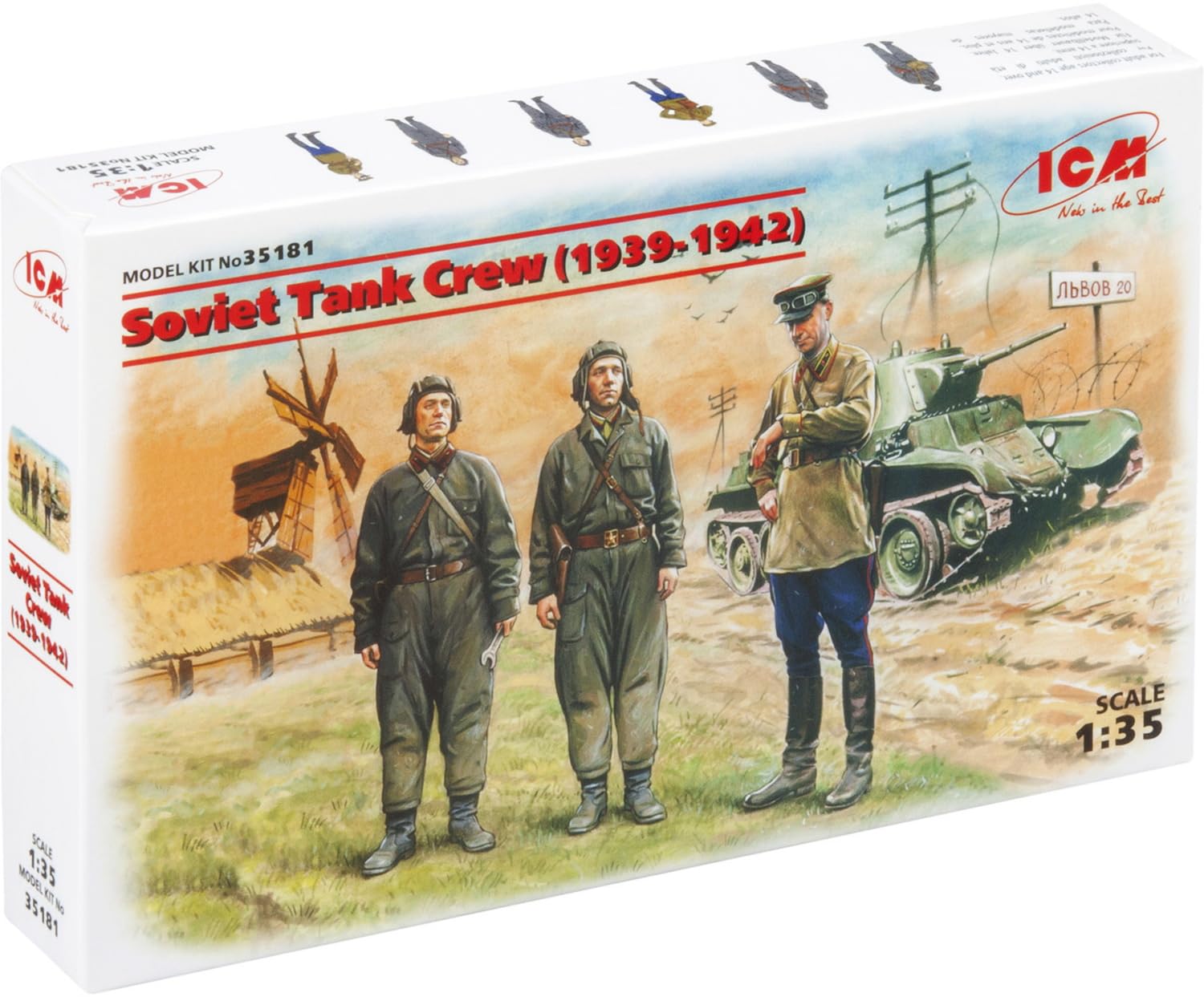 Amazon.co.jp: ICM 1/35 ソビエト戦車兵 (1939年-1942年) プラモデル