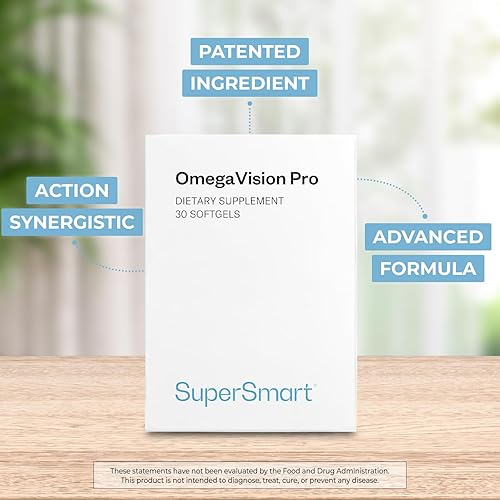 Miniatura 2 de Supersmart OmegaVision Pro - Vitaminas para los ojos patentadas con luteína FloraGLO, OPTISHARP zeaxantina, Omega 3 (DHAEPA), suplemento ocular