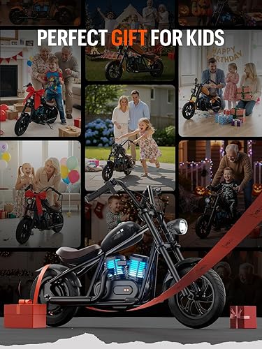 Miniatura 4 de Hyper GoGo Bicicleta eléctrica para niños bicicleta eléctrica para niños con luces ambientales coloridas, 3 modos de velocidad de hasta 10 MPH, 60