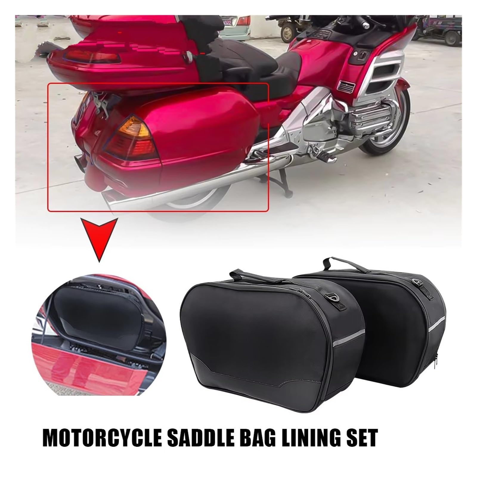 Dla Goldwing dla GL1800 dla GL1800 2012-2017 bagażnik motocyklowy bagaż boczny schowek torba na siodło torba wkładka boczne torby na siodło