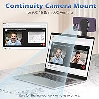 Vista 5 de Soporte magnético desmontable para teléfono portátil y automóvil, soporte de teléfono de escritorio plegable, adaptador de trípode magnético Negro