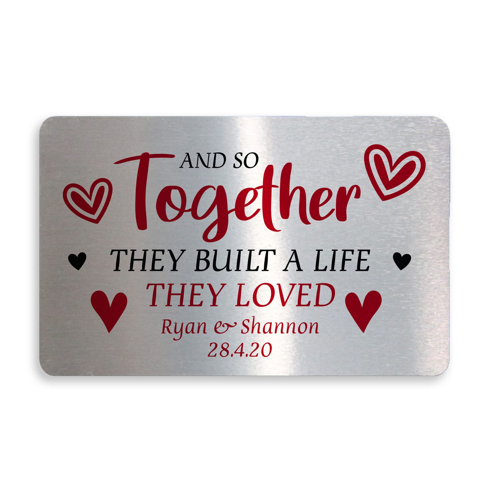 RED OCEAN Anniversary For Him Her Personalised Wallet Insert Valentines Birthday Gift