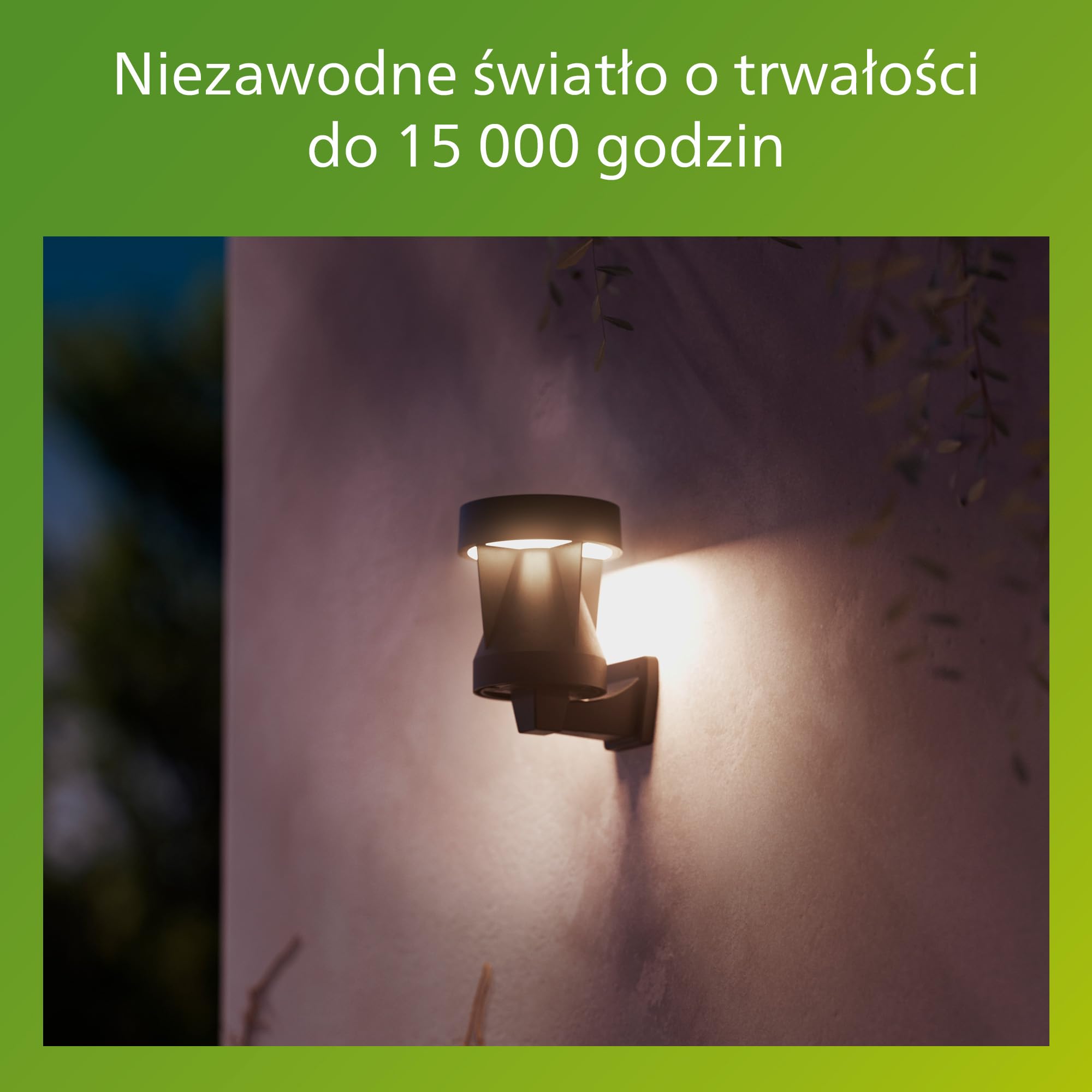 Philips Avery Zewnętrzna Lampa Solarna Ścienna, 2700 K, 200 lm, Czarna