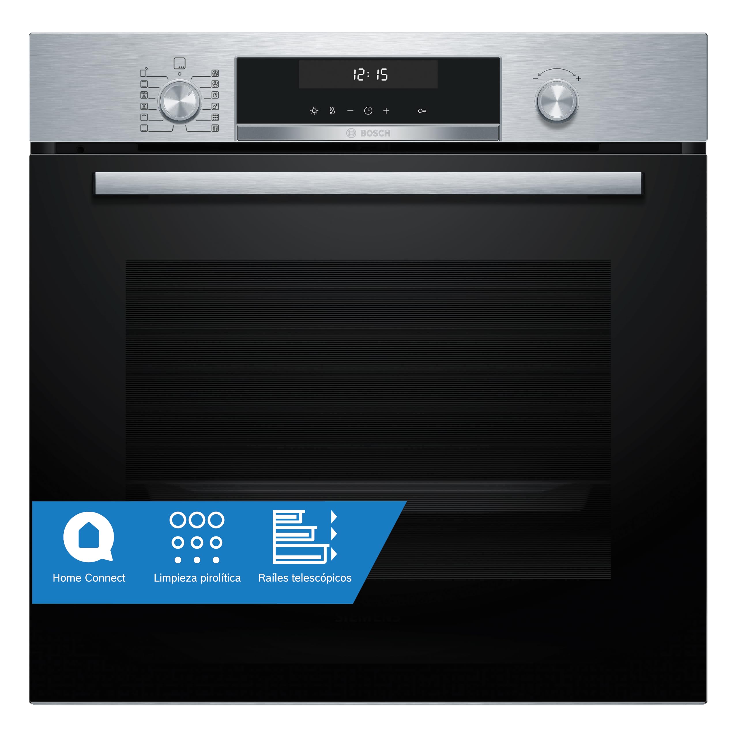Bosch Oven Series 6 Pyrolysis Home Connect Black HBG578ES7 | Cleaning that turns dirt into ash and total control from your phone.