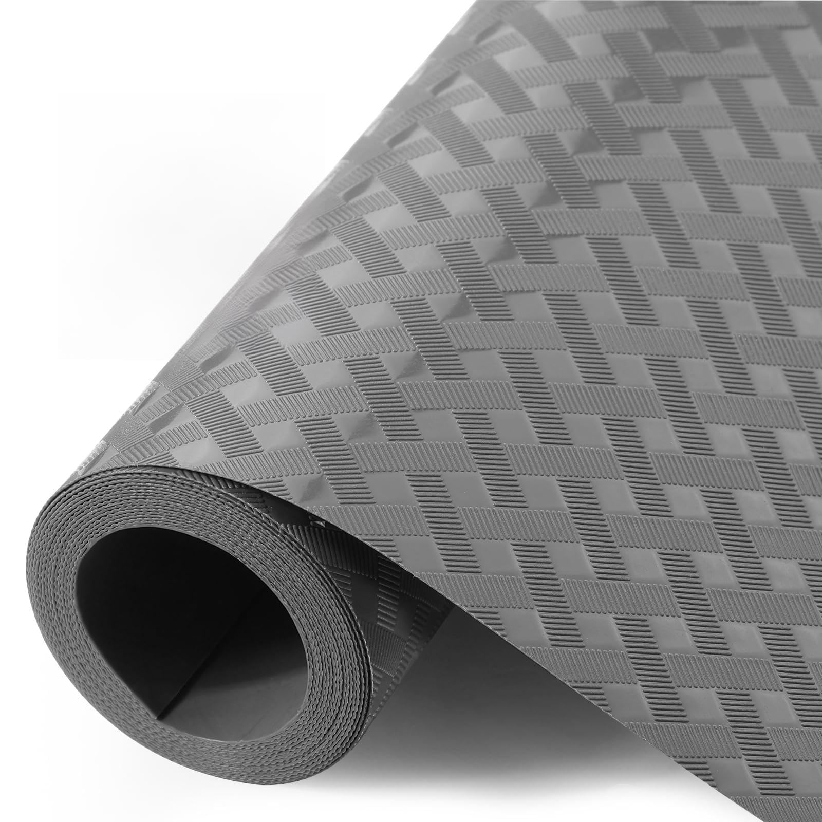 HOTUT Shelf Liners,30cm x 150cm Waterproof Shelf Liner,Kitchen Drawer Liner Drawer Mats,Oil-Proof,Anti-Slip Non-Adhesive,Plastic EVA Material BPA Free,Cupboard Cabinet shelf protector (Grey)