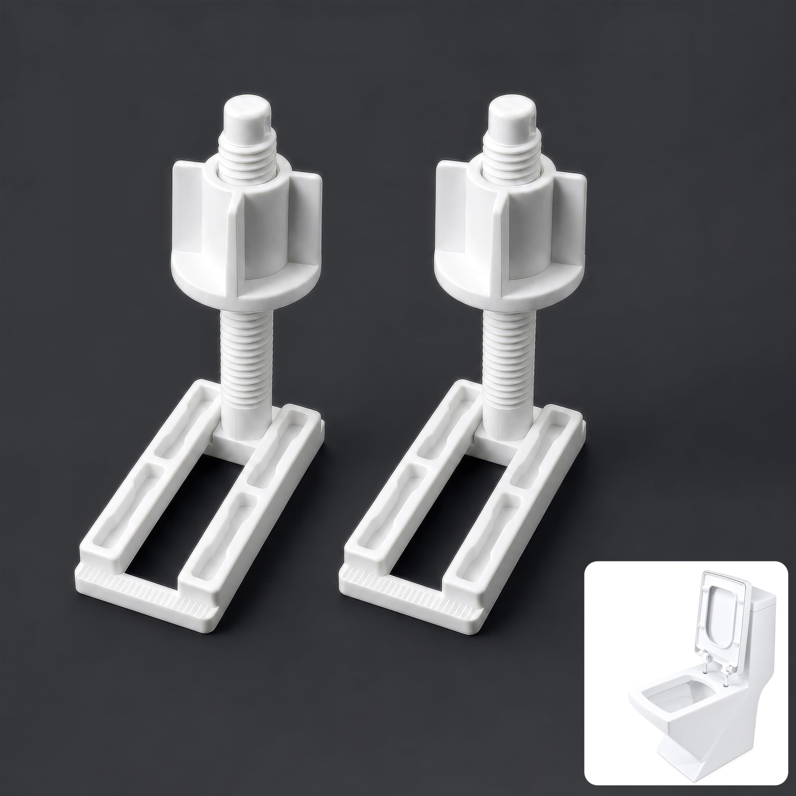 Plantex Soft Close Toilet Seat Cover Hinges/Plastic Screw Kit for Toilet Seat Cover Repair/Fixing Kit for EWC Models/Plastic Seat Cover Fixtures - (White)-image-42