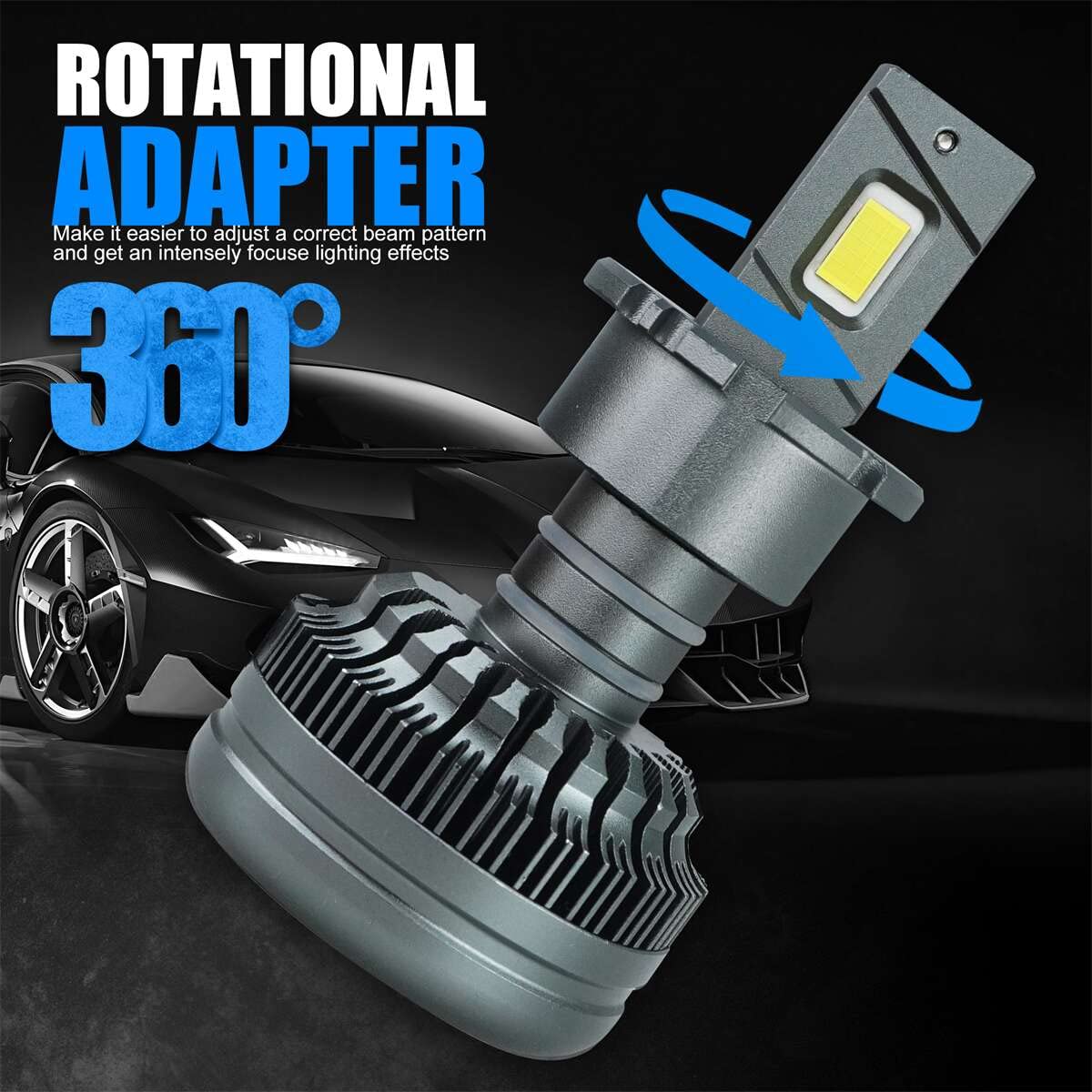 Kit Full LED Ultra Mini, D2S D2R 70 W 6000 K 13000 lúmenes, 4 veces más luminoso que el xenón original