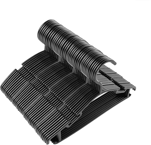 Miniatura 8 de Perchas para niños, paquete de 100 perchas de plástico negro para bebés, perchas para bebés, ropa para niños pequeños