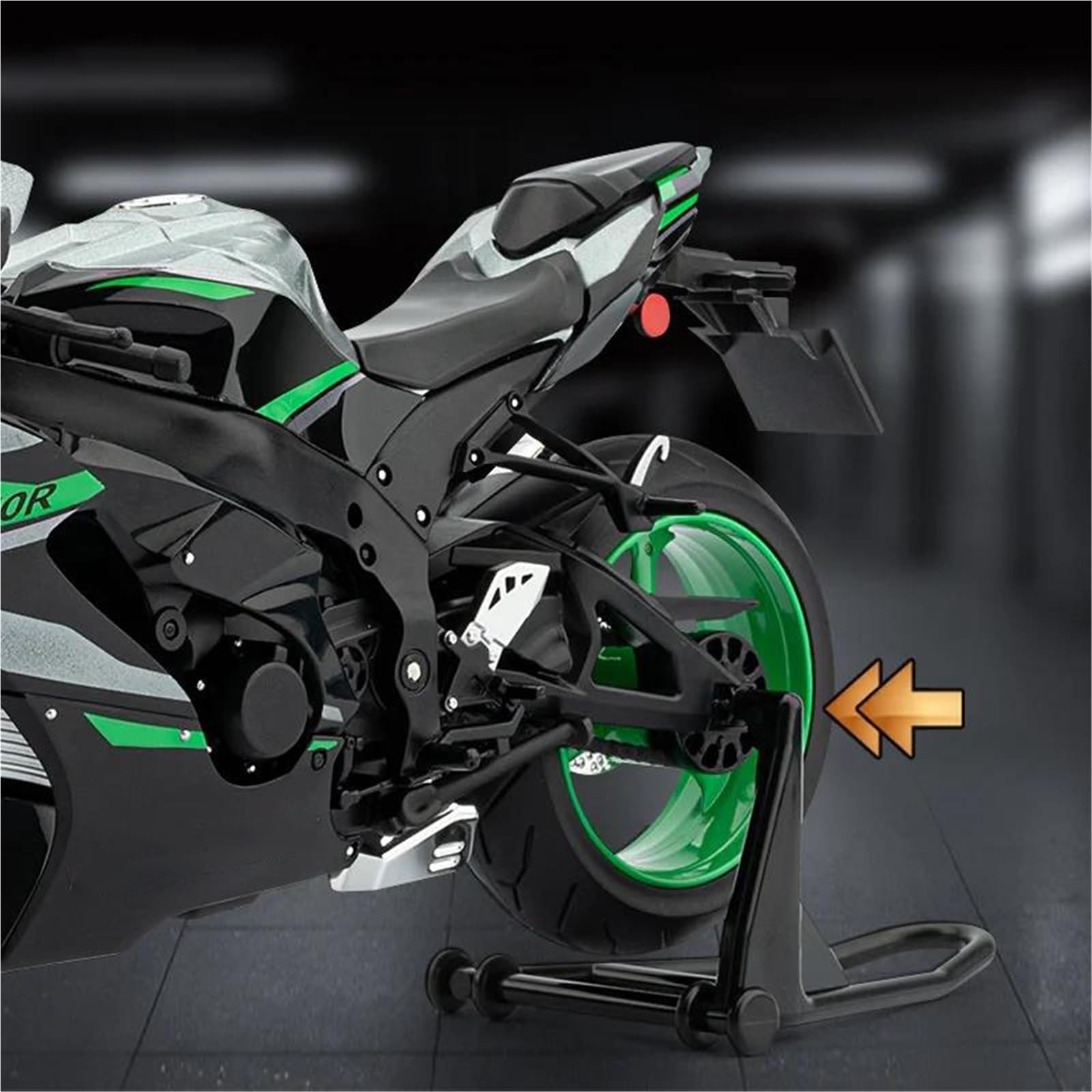 Modelo a Escala de Moto Moto De Juguete con Sonido Y Luz 1:9 para Kawasaki ZX-10R, Modelo En Miniatura Aleación Metal Fundido A Presión(Vert)
