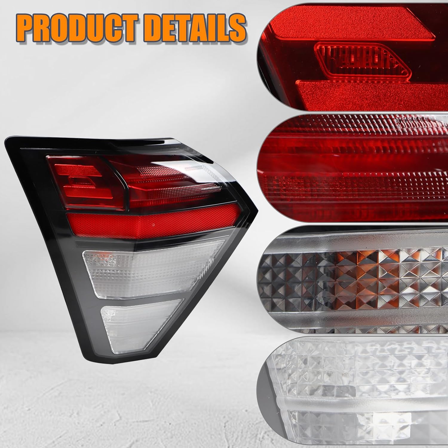 Right LED Tail light W/Halogen Turn Signal Assembly Compatible With 2024-2025 Hyundai Kona SE/SEL/N-Line Outer Rear Tail Lamp Right Passenger Side 92406-BE020