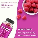 Women's Multivitamin Gummies | Vitamins A, B, C, D, E, Biotin, Folic Acid, Daily Multivitamin for Women, Berry | Chewable Women's Gummy Multivitamins | Bones, Brain, Heart, Immune & Energy Supplement