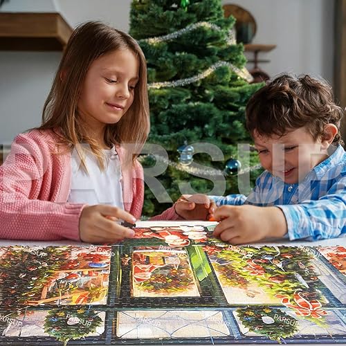 Miniatura 6 de Rompecabezas de Navidad 2023, rompecabezas de vacaciones para adultos y niños, 1000 piezas de rompecabezas de Navidad, juegos educativos de Navidad,
