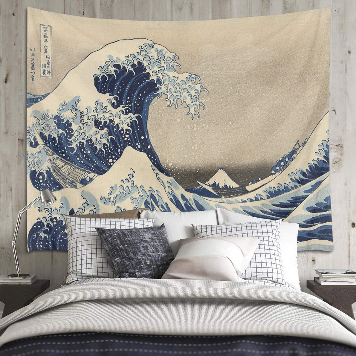 LB Ocean Wave Tapestry 78x59 inch Rough Sea,Japanese Wall Hanging Tapestry for Living Room Bedroom Dorm Wall Decor,Party Background - Image 2