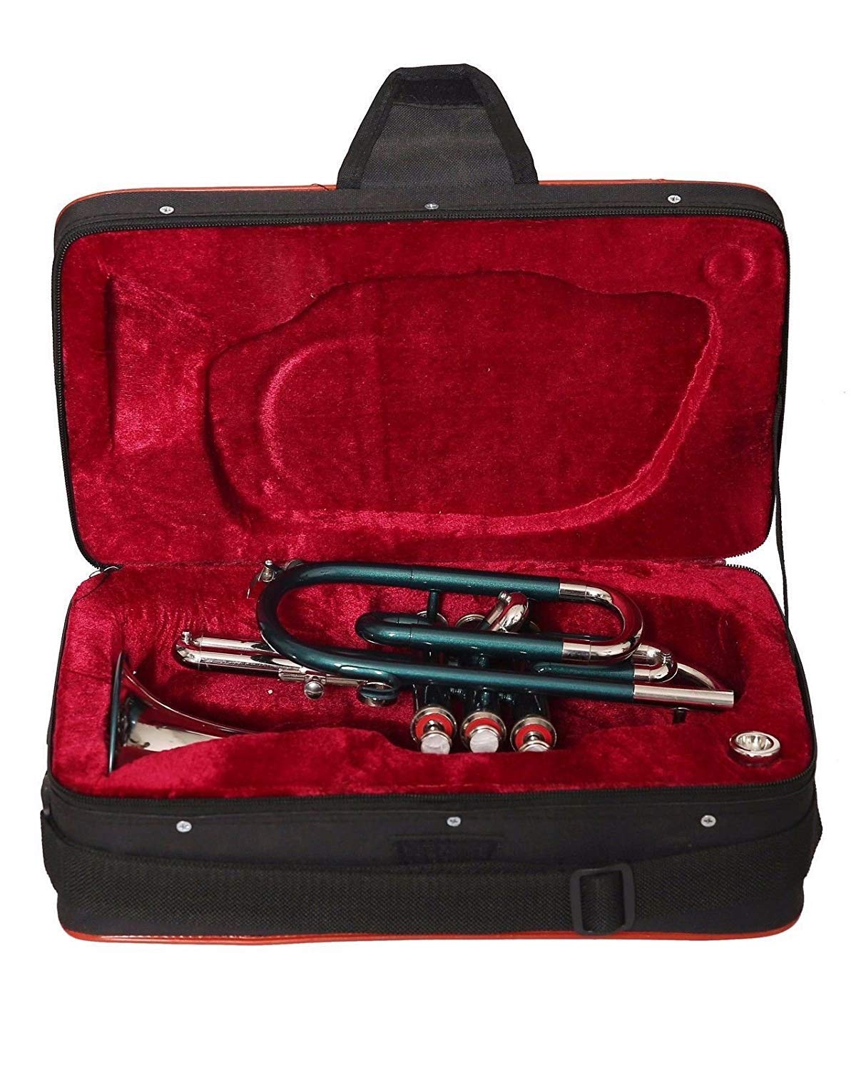 Cornet Bb Pitch Green Color + Nickel Silber mit Etui für Profis