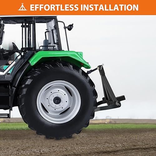 Miniatura 6 de GAOMON Enganche receptor de 3 puntos de 2 pulgadas, receptor HD de 2 pulgadas, adaptador de enganche de 3 puntos para tractores Cat1, LM25H, Kubota,