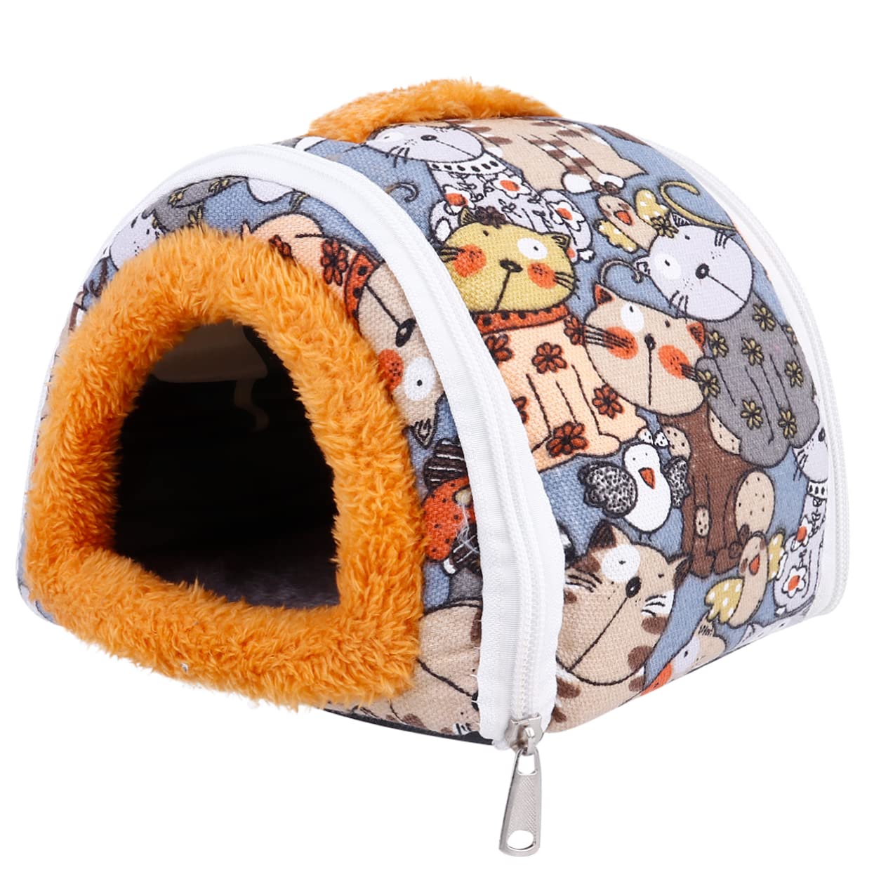 Kisangel 2stücke Warmes Hamster Nest Aus Canvas Und Kuschelhöhle Für Kleintiere Wie Hamster Und Meerschweinchen Für Bett Und Transport Hält Haustiere Im Winter Warm Und Bequem