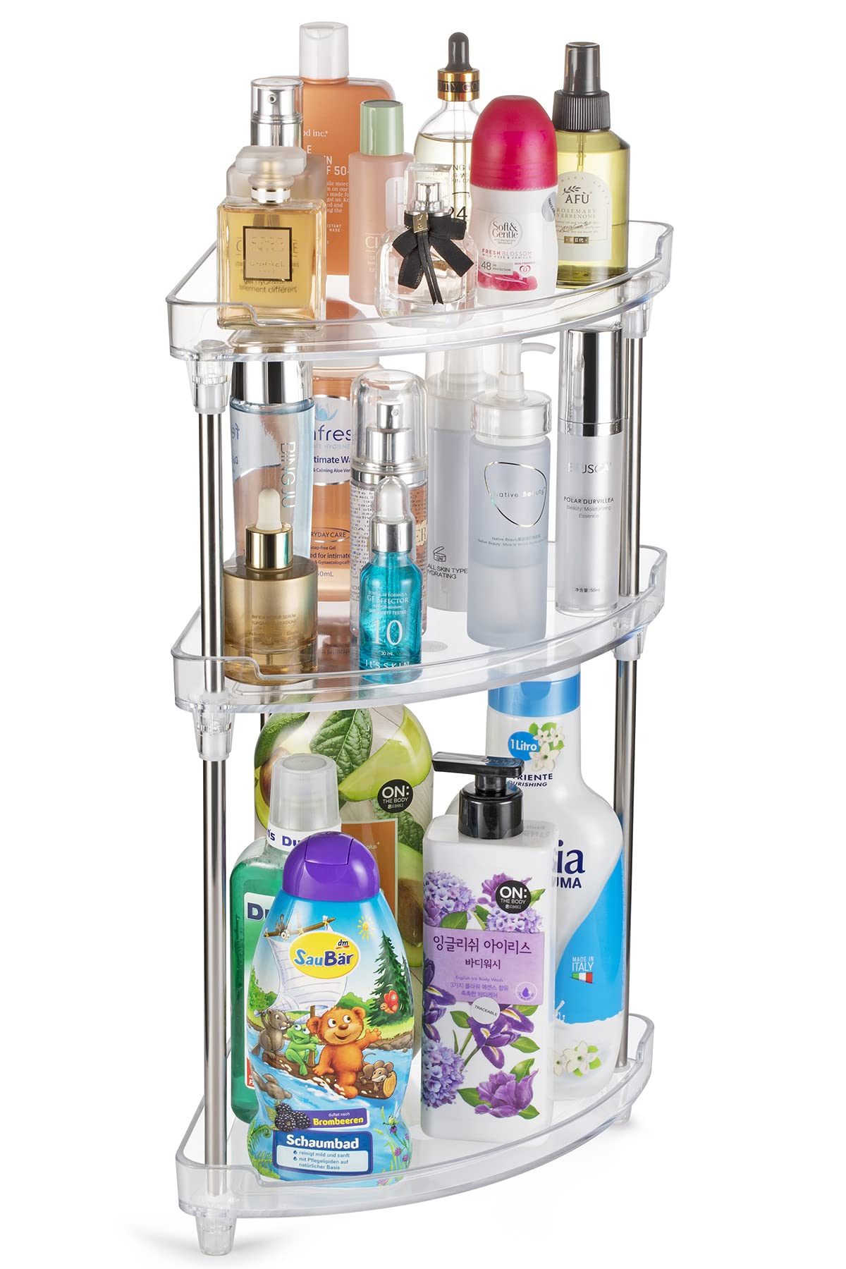 Argox Bathroom Organizer - Countertop & Under Sink Storage, Transparent Shelf