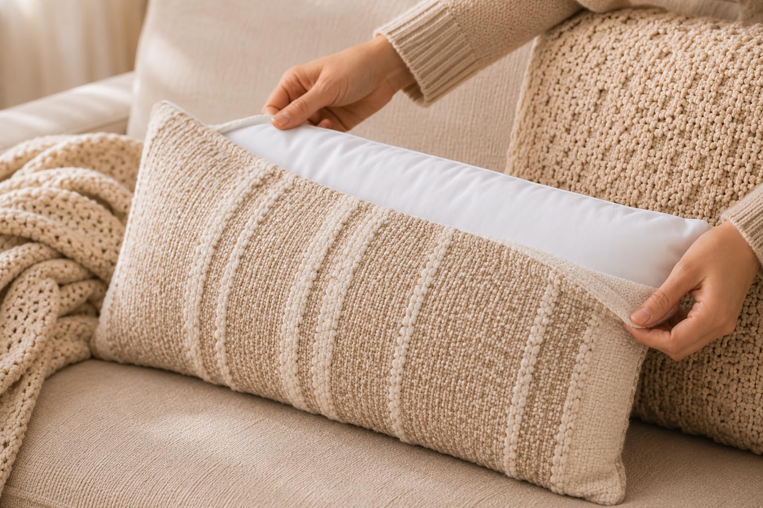 Imbottitura per cuscino 30x45 cm rettangolare 320 g bianco