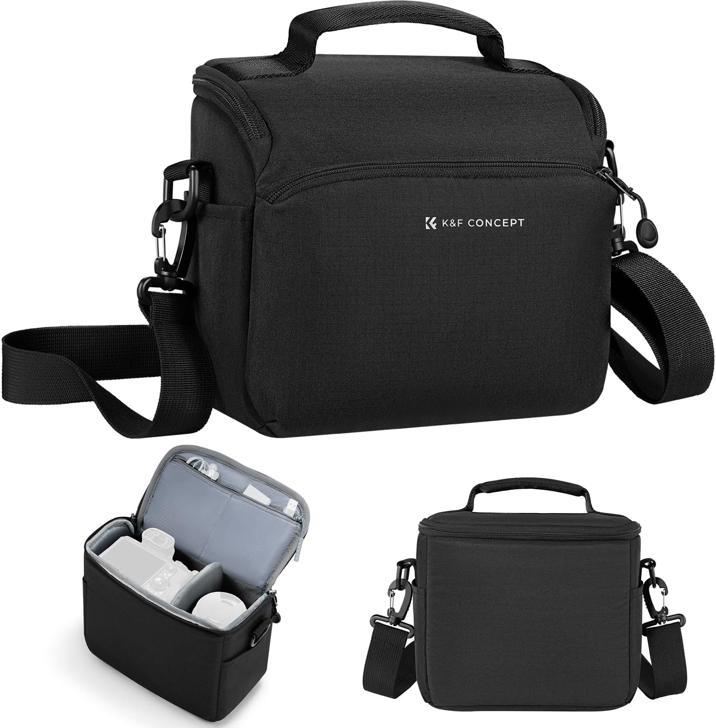 K&F CONCEPT Camera Sling Bag Small Crossbody Camera Case DSLR/Mirrorless Compact Shoulder Photography Bags for Photographers