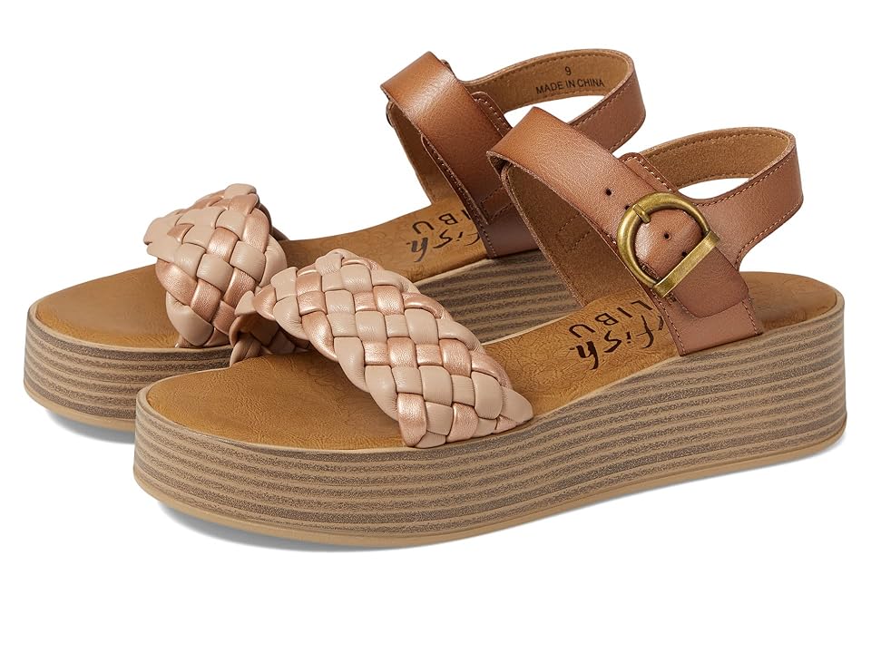 Blowfish Malibu Lapaz (Cashew Soft Oak/Oak Die Cut) Women's Shoes INTERNATIONAL SHIPPING