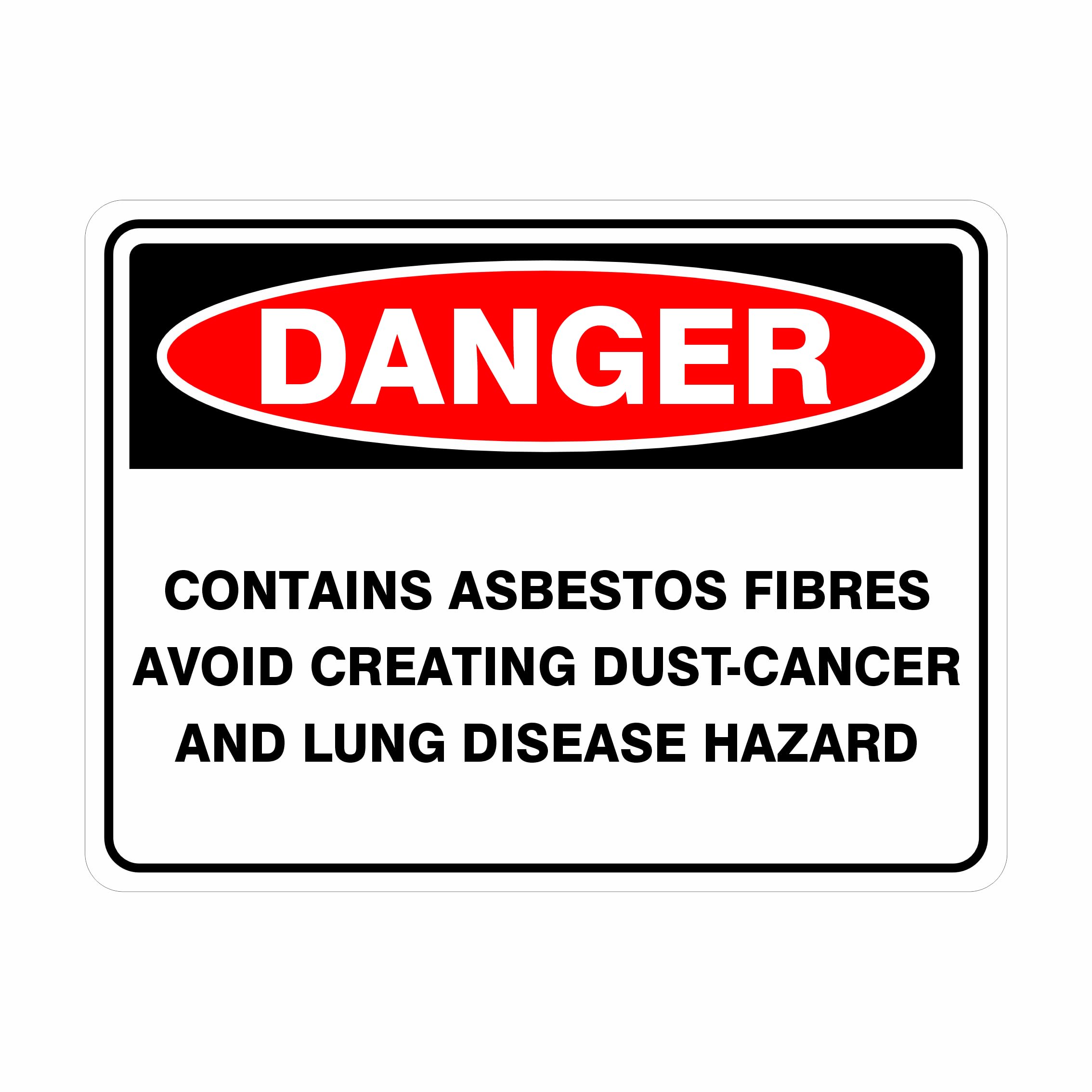 Contains Asbestos Fibres Avoid Creating Dust - Cancer And Lung Disease Hazard Danger Signs Metal Tin Sign 8 x 12 inch for Industrial & Commercial